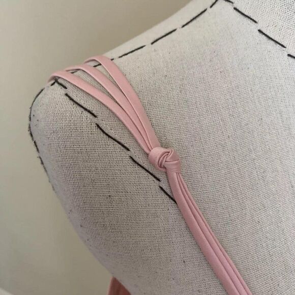 Vintage 80s 90s Victorias Secret Gold Label light pink lace camisole cropped fit - Picture 7 of 8